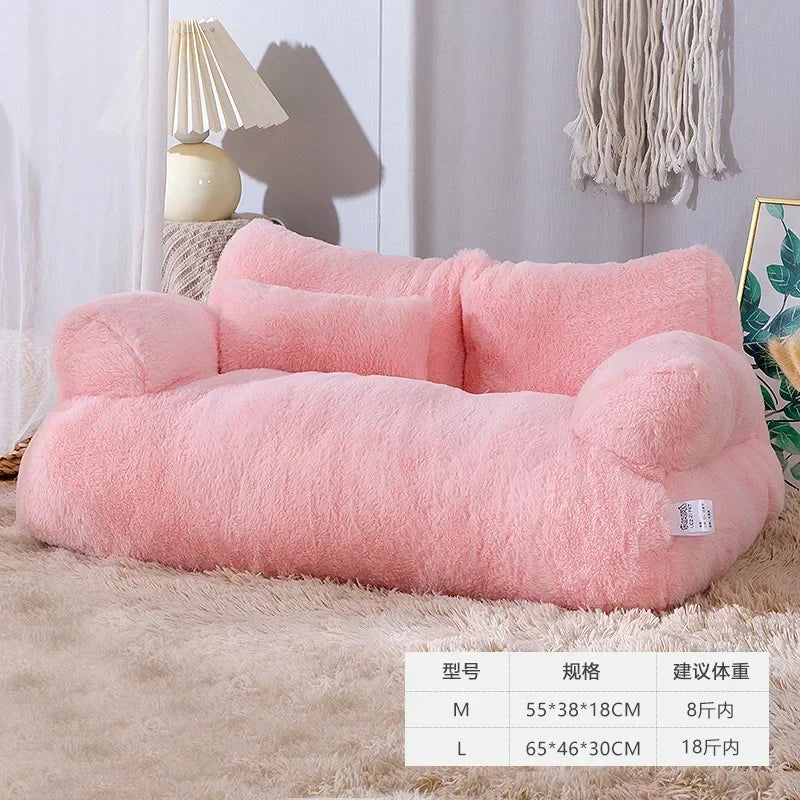 Cat Bed House Plush Dog Sofa Beds Washable Warm Pet Dog Nest Cat Beds Sofa Comfortable Cats Cushion Dog Sleep Winter Furniture
