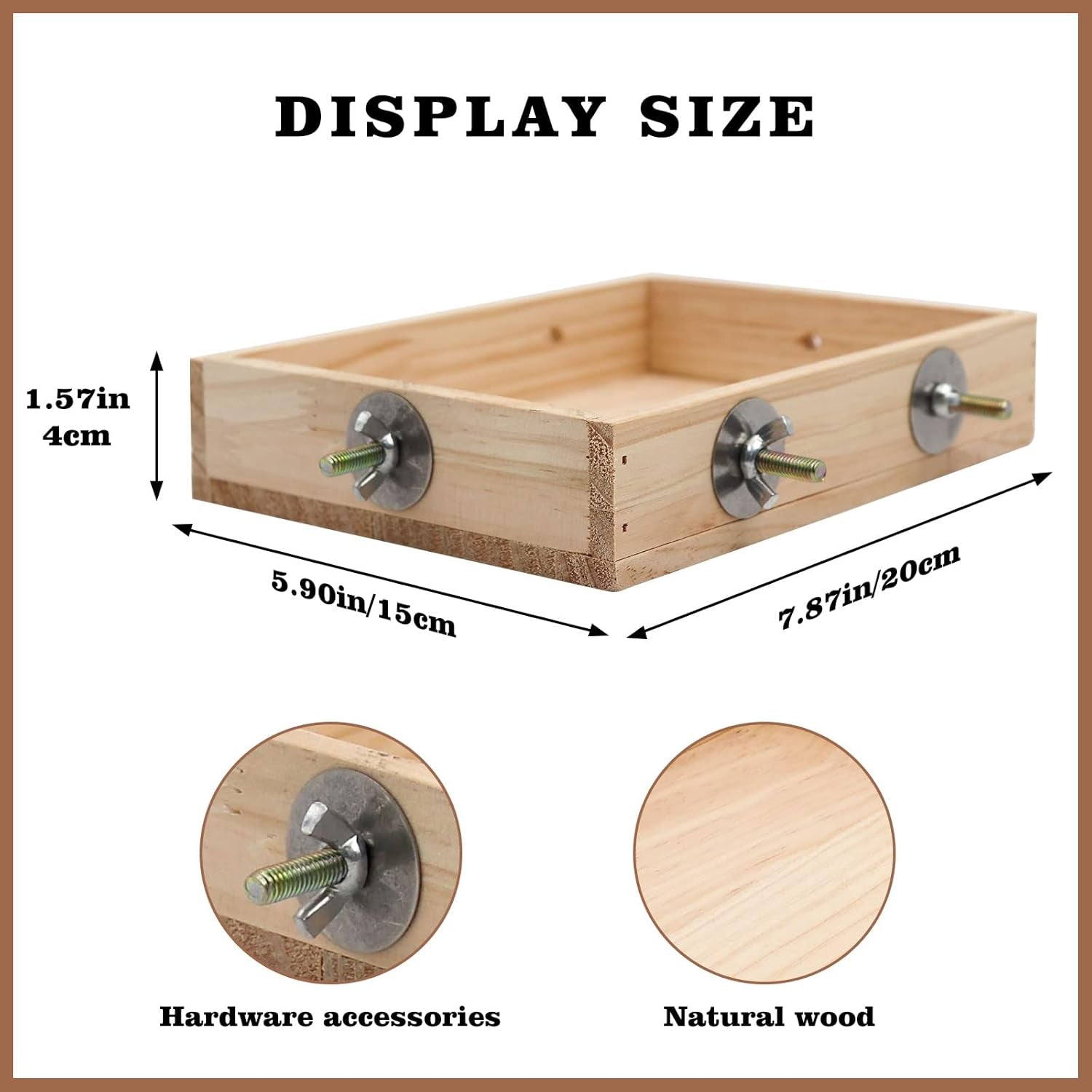Bird Parrot Feeding Cups, Wooden Parrot Bird Perch Stand, Parakeets Food Dish, Cockatiels Standing Feeding Bowl, Cage Accessory for Small Animals Rats Conures Budgies Love Birds Pigeon Chinchilla