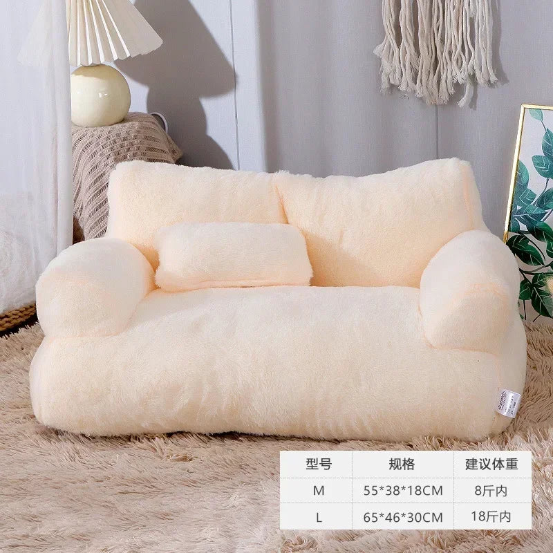 Cat Bed House Plush Dog Sofa Beds Washable Warm Pet Dog Nest Cat Beds Sofa Comfortable Cats Cushion Dog Sleep Winter Furniture